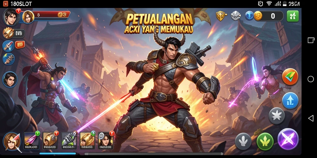 Tampilan gameplay 180SLOT yang mendebarkan dengan aksi seru.