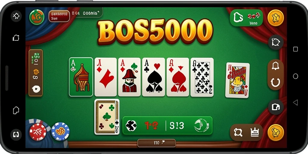 Tampilan gameplay menarik dari BOS5000 dengan efek visual yang memukau.