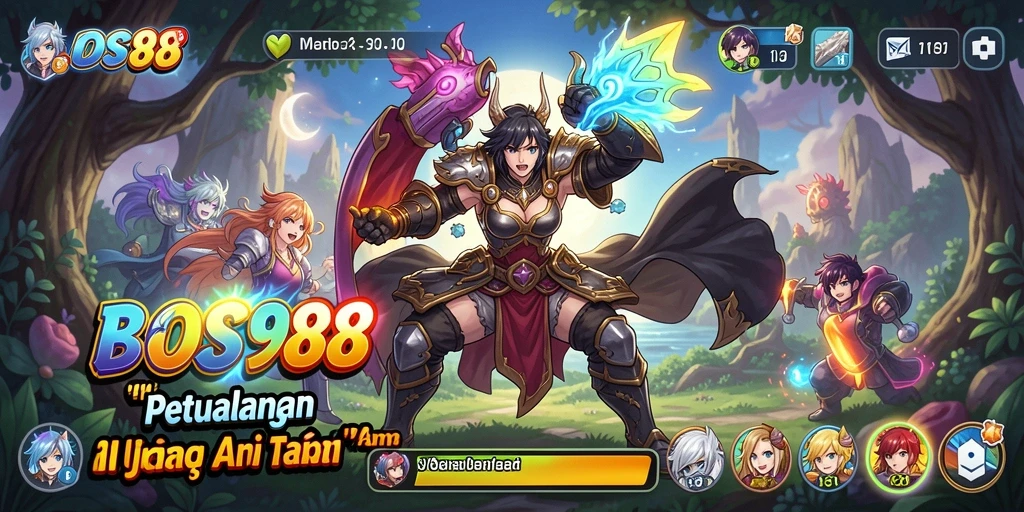 Tampilan gameplay seru dengan karakter Anime ikonik.