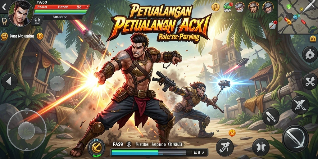 Tangkapan layar dari gameplay epik FA99 yang penuh aksi.