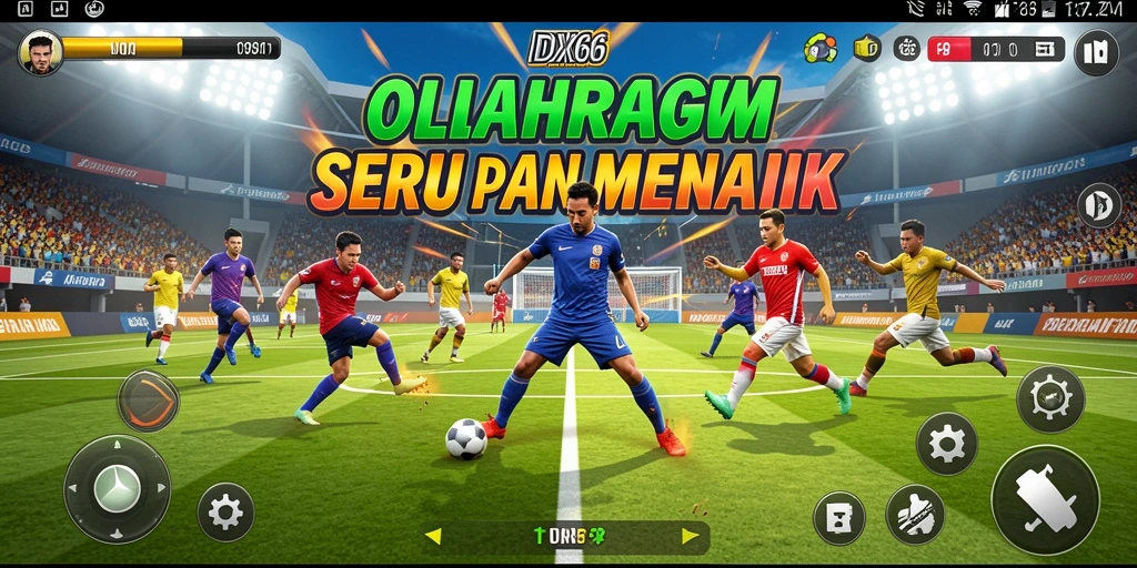 Tampilan gameplay seru dalam aplikasi olahraga IDX66.