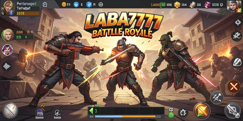 Gameplay LABA777 yang seru dan menegangkan dalam pertarungan Battle Royale.