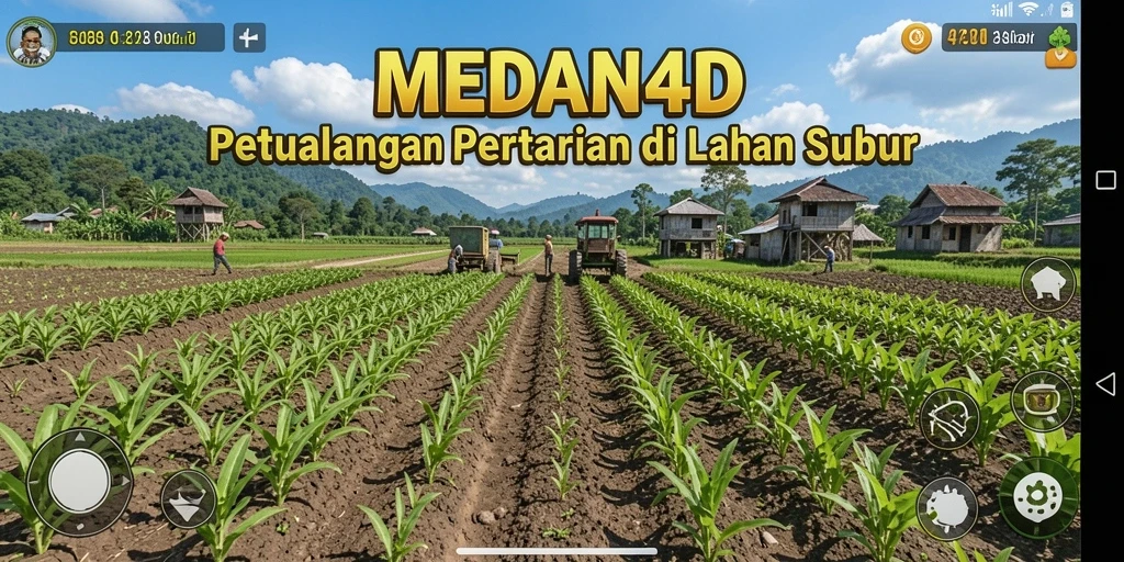 Tampilan gameplay seru di MEDAN4D saat merawat tanaman.